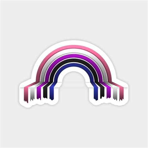 Gender Fluid Pride Flag 3d Drip Rainbow Design Gender Fluid Magnet