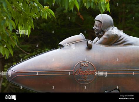 Burt Munro statue by sculptor Roddy McMillan, Queens Park, Invercargill ...