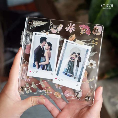 Jual Memoire Book Acrylic Photo Flower Akrilik Album Hadiah Birthday