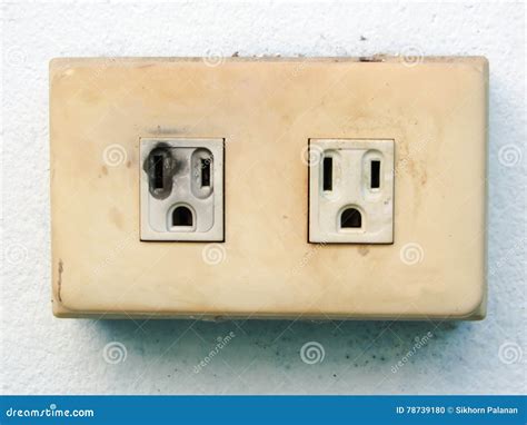 Electrical Failure in Power Outlet Stock Photo - Image of electricity, broken: 78739180