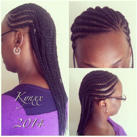 Layered Cornrow Braids Haircut And Hairstyle