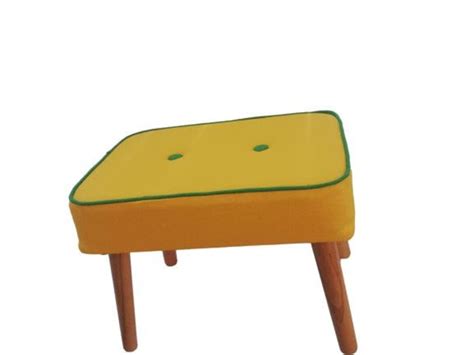 Funky Footstool Sunshine Yellow And Emerald Green Etsy