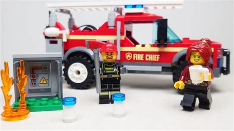 Lego City Fire Chief Response Truck Building Block Speed Build Youtube