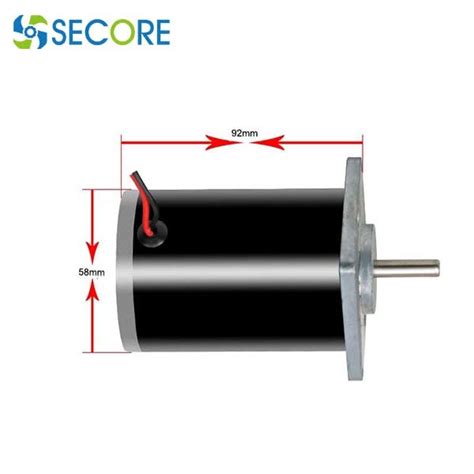 OD58mm 37W Carbon Brushed Permanent Magnet Dc Motor For Treadmill