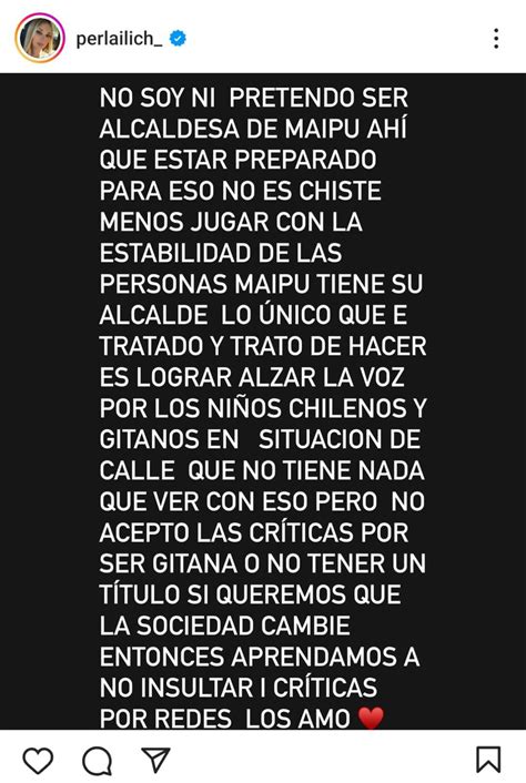 Perla Ilich Se Descarta Como Candidata A Alcaldesa De Maip Lo Nico