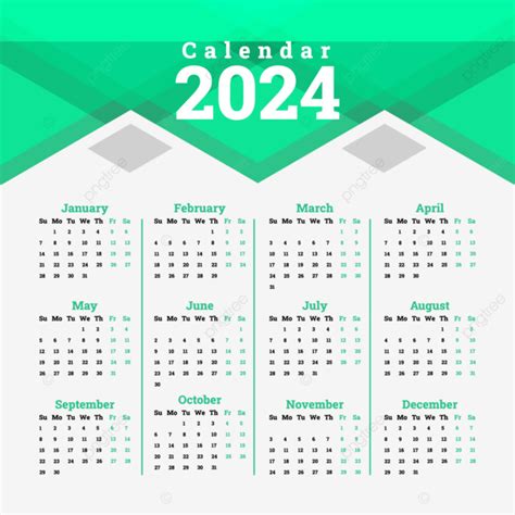 Design Del Calendario Per Il 2024 Vettore Calendario 2024 Disegno Del