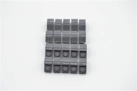 LEGO 20 X Bogensteine Neues Dunkelgrau Dark Bluish Gray Brick 2x1x1