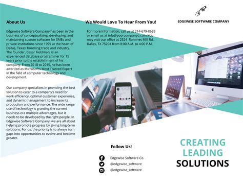 Free Tri Fold Computer Programming Brochure Template Edit Online