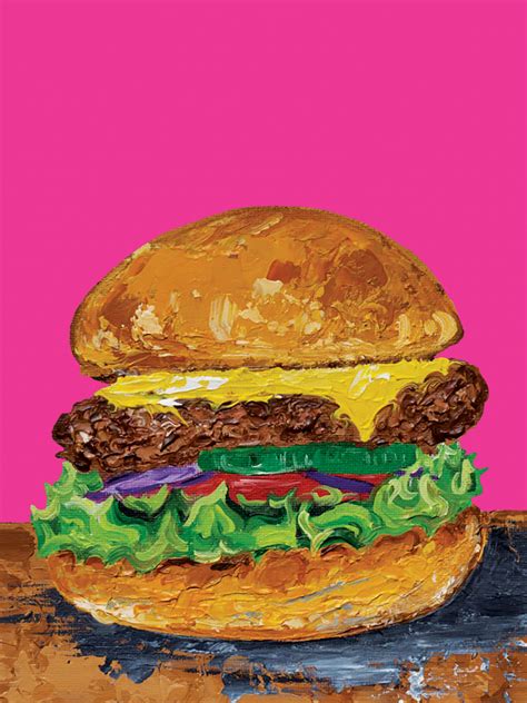 Burger Pink Alice Straker als Kunstdruck oder Gemälde