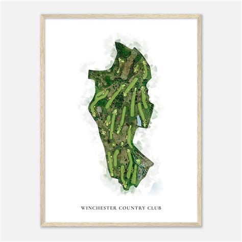 Winchester Country Club, Massachusetts - Classic Watercolor Map