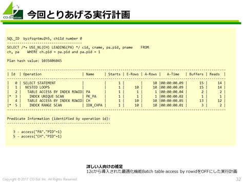 Oracle Sql実行計画の読み方 コーソルdatabaseエンジニアのblog