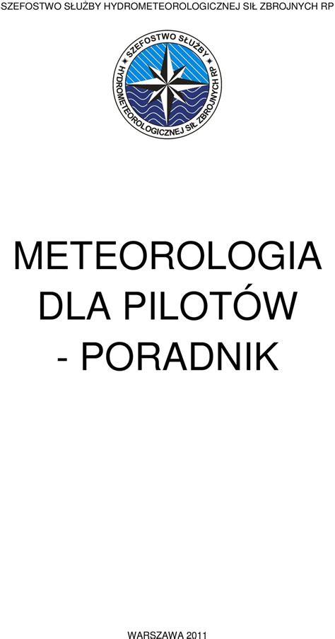 Szefostwo S U By Hydrometeorologicznej Si Zbrojnych Rp Meteorologia