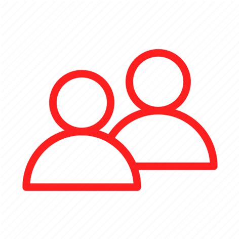 Account, group, human, people, person, red, user icon - Download on ...