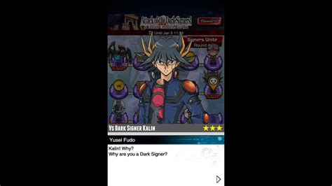 Yugioh Duel Links Signers Unite Dark Signer Kalin Vs Yusei Youtube