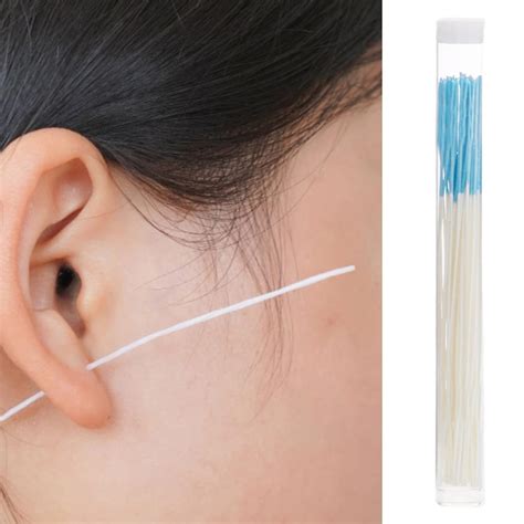 Amazon Pcs Blue And White Earrings Hole Cleaner Floss Disposable