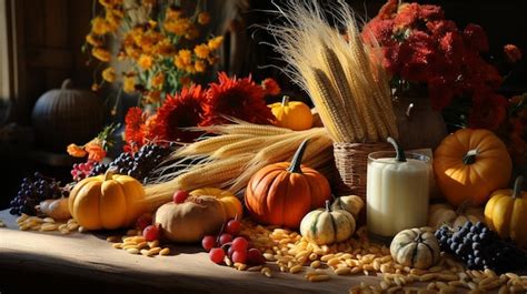 Premium AI Image | Autumn Harvest Decoration