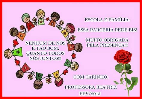 Mensagem De Boas Vindas Para Os Pais
