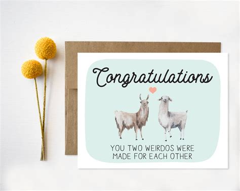 Wedding Congratulations Card Funny Wedding Card | Etsy