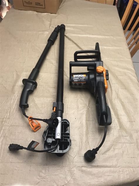 Worx Wg309 8 0 Amp Electric Pole Saw 10 Inch Chainsaw And Pole Saw All In One The Worx Wg309 2