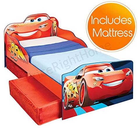 Disney Cars Flash McQueen Lit Pour Enfant Avec Rangement Plus Matelas