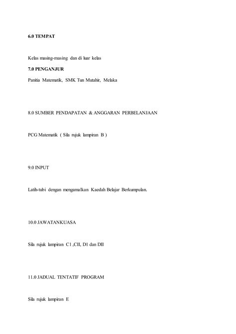 Kertas Cadangan Program Kbk PDF