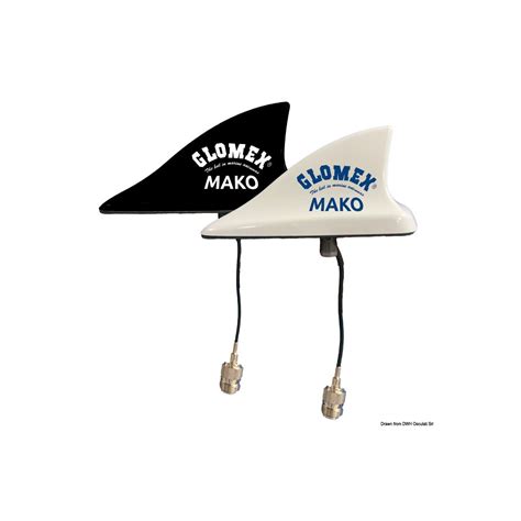 Glomex GLOMEX MAKO VHF 250mm White Antenna OSC 29 998 01 Comptoir