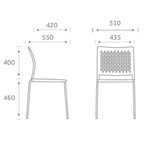 Patch Polypropylene Leg Bistro Chair Break Out Furniture Year