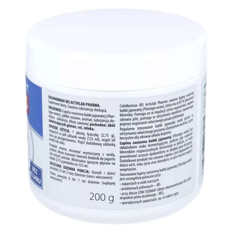 Activlab Pharma ColoNormax IBS proszek smak jabłkowy 200 g skład