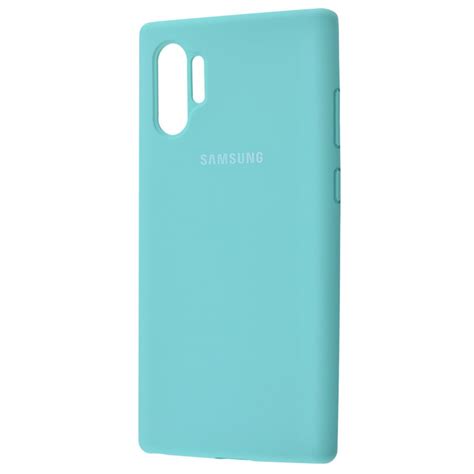 Чехол Silicone Cover Full Protective для Samsung Galaxy Note 10 Plus Turquoise фото отзывы