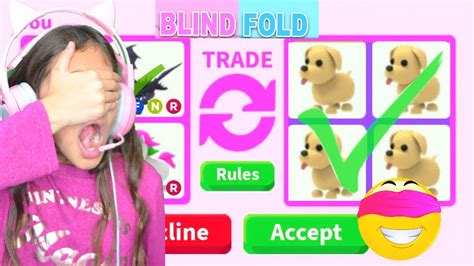 Blindfolded Trade Challenge In Adopt Me Roblox Adopt Me Trading Pets