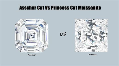 Asscher Cut Vs Princess Cut Moissanite What Are The Differences Lanewoods Jewelry