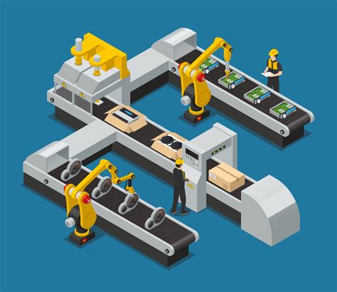 Car Electronics Autoelectronics Isometric Factory Composition