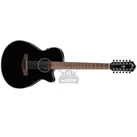 GUITARRA ELECTROACUSTICA IBANEZ AEG 12 CUERDAS BLACK AEG5012 BKH