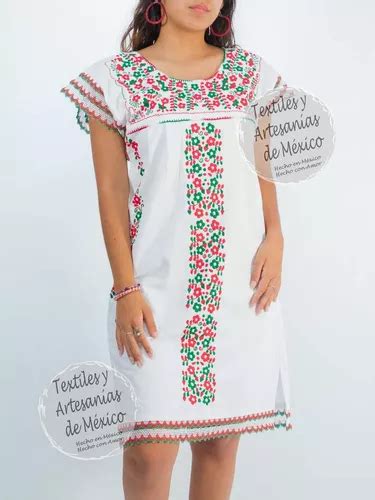 Vestido Bordado A Mano Artesanal Tricolor Fiestas Patrias Env O Gratis