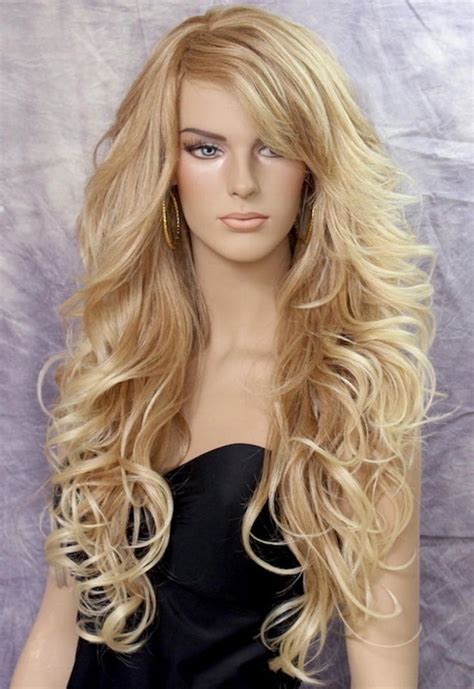 Absolutely Stunning Human Hair Blend Blonde Goddess Full Wig Big