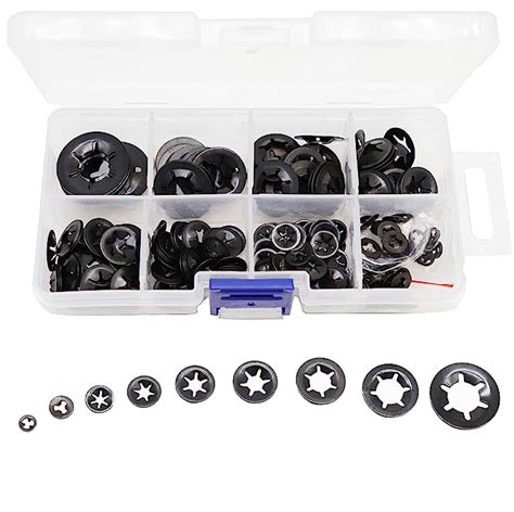 Pcs Sizes Black Starlock Internal Tooth Lock Washers Assortment