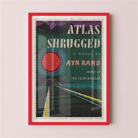 Ayn Rands Atlas Shrugged Wall Art Poster Framed Wall Art Print Book