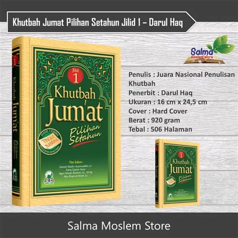 Jual Buku Khutbah Jumat Pilihan Setahun Jilid 1 Darul Haq Shopee