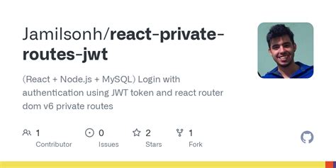 GitHub Jamilsonh React Private Routes Jwt React Node Js MySQL