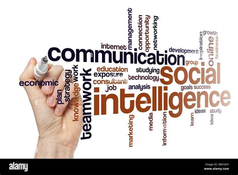 Social Intelligence Word Cloud Concept On White Background Stock Photo