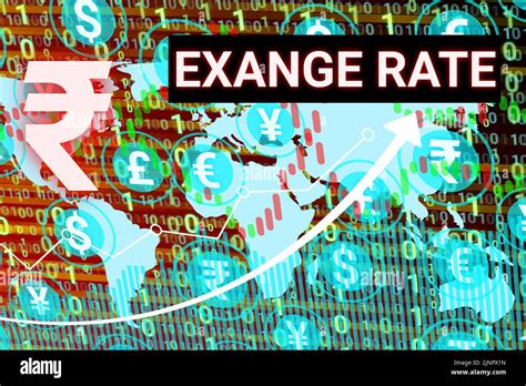 Rupee Exchange Rate Background With Currency Symbol Graphs And Numbers