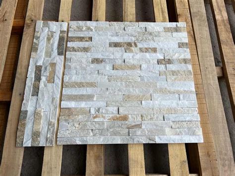 Hot Selling Natural Slate Ledgestone Panel White Golden Culture Stone