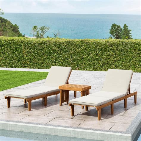 Noble House Ariana Teak Brown Piece Wood Patio Conversation Set With