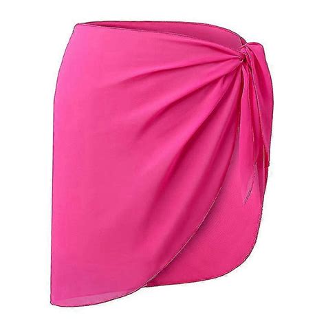 Women Short Sarongs Beach Wrap Sheer Bikini Wraps Chiffon Cover Ups For Swimwear Fruugo Uk
