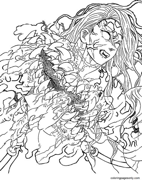 Muzan from Demon Slayer Coloring Page - Free Printable Coloring Pages