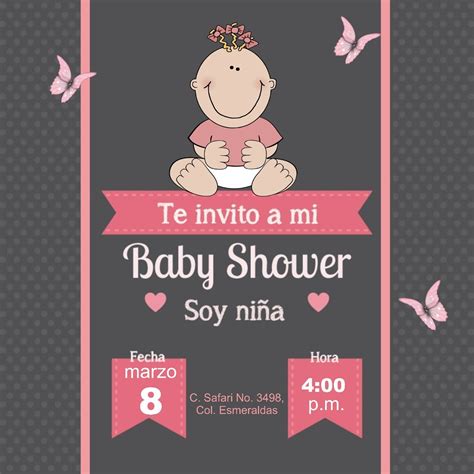 Invitaciones Para Baby Shower Modernas Tarjetas Para Baby Shower