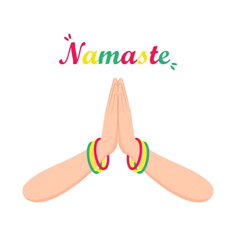 Premium Vector | Hand Namaste Gesture Namaste Hands