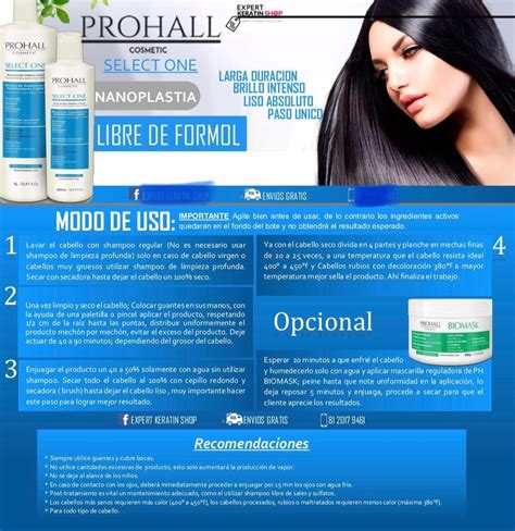 Keratina Sin Formol Nanoplastia Prohall Alisado Muy Duradero Keratin Shop