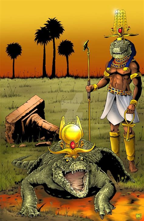 Sobek Egyptian God Print 11x17 | Etsy