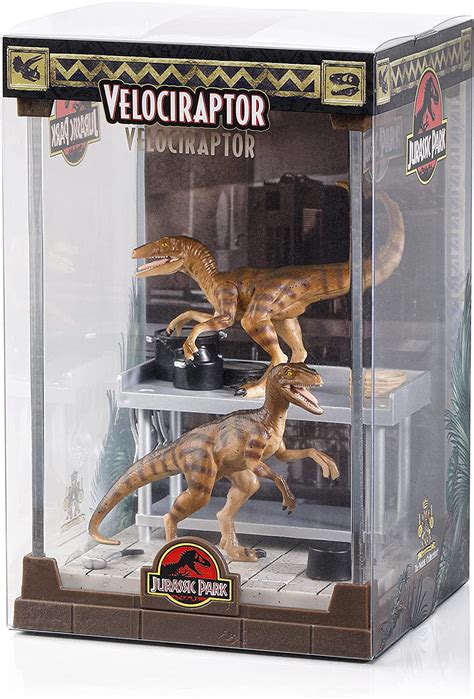 Figure Velociraptor Kitchen Scene Jurassic Park Diorama 18 cms